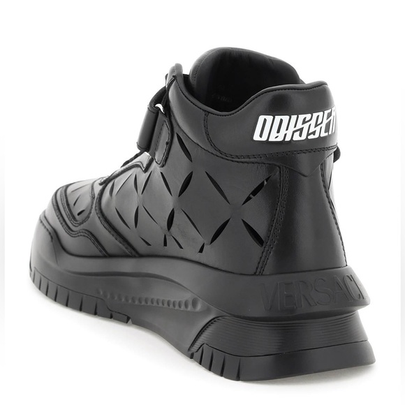 NWT Versace "Odissea" 2023 Leather Sneakers and featuring laser diamond cuts - Picture 3 of 8
